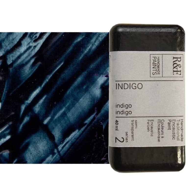 R&F Encaustic Handmade Paint 40 ml Block - Indigo