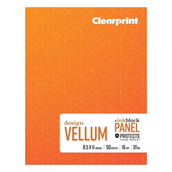 Clearprint 1000H Plain Field Books, Ink Block Panel™ 8.5x11 16lb/60GSM 50 Sheets