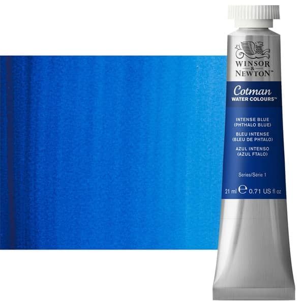 Winsor & Newton Cotman Watercolor 21 ml Tube - Intense Blue