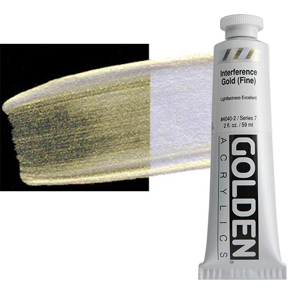 Golden : Heavy Body : Acrylic Paint : 59ml (2oz): Gold Fine Iridescent