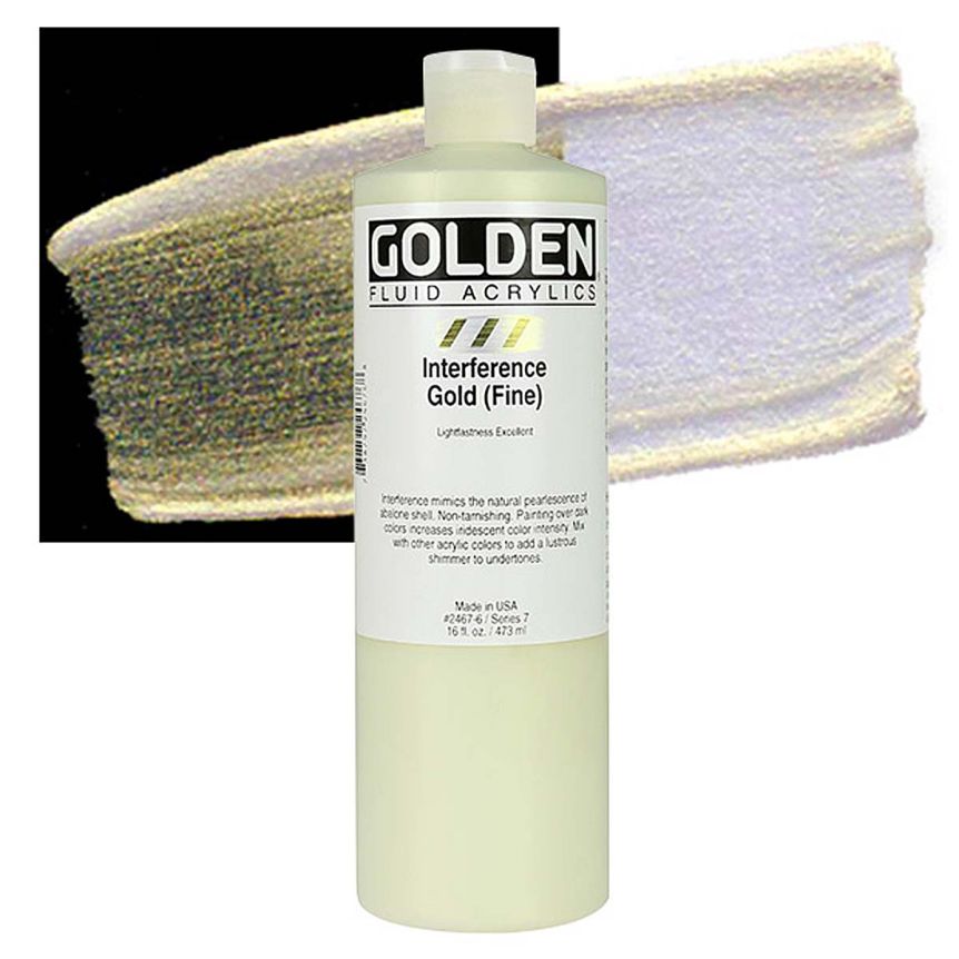 GOLDEN Fluid Acrylics Interference Gold (Fine) , 16oz