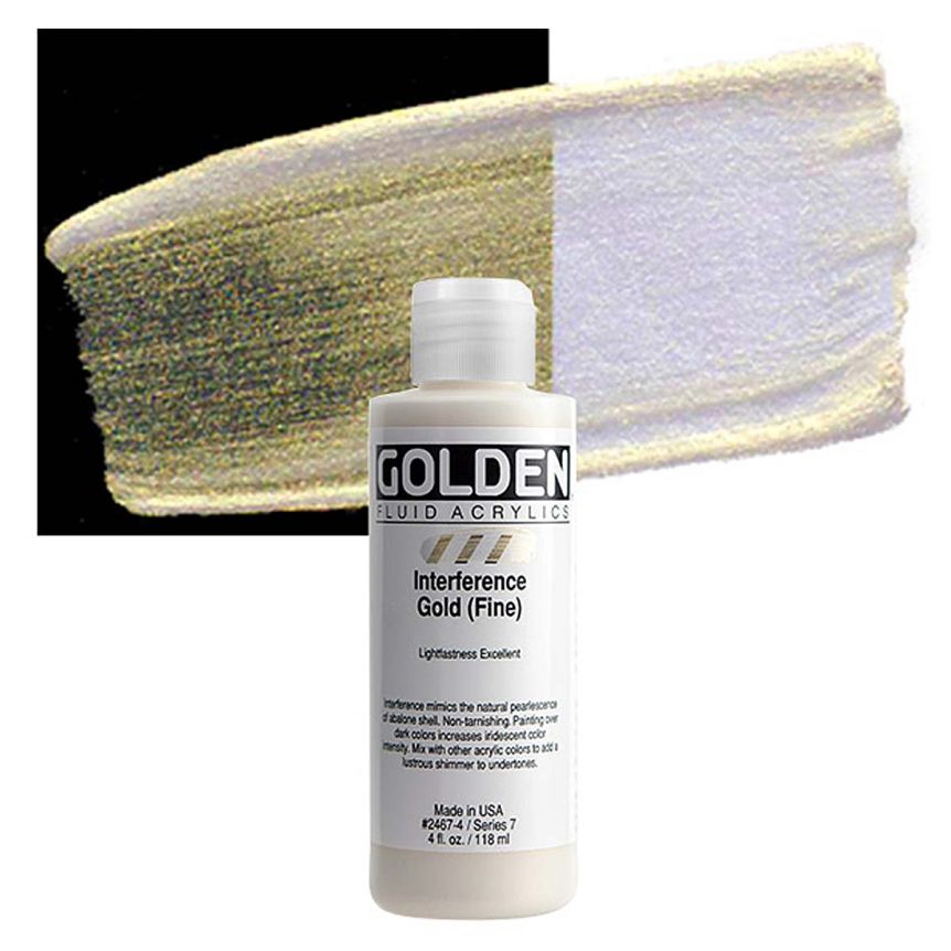 GOLDEN Fluid Acrylics Interference Gold (Fine) , 4oz