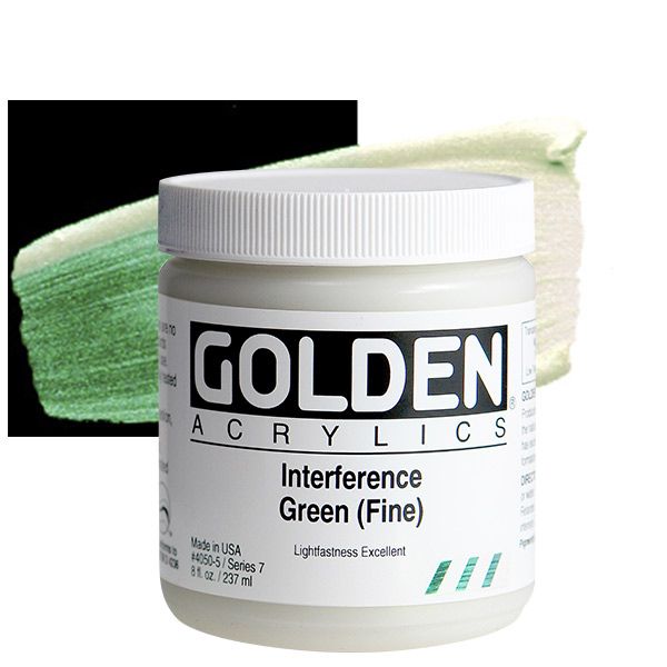 GOLDEN Heavy Body Acrylic 8 oz Jar - Interference Green