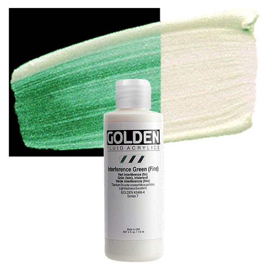 GOLDEN Fluid Acrylics Interference Green (Fine), 4oz