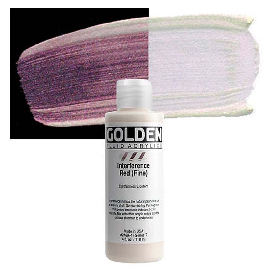 GOLDEN Fluid Acrylics Interference Red (Fine), 4oz