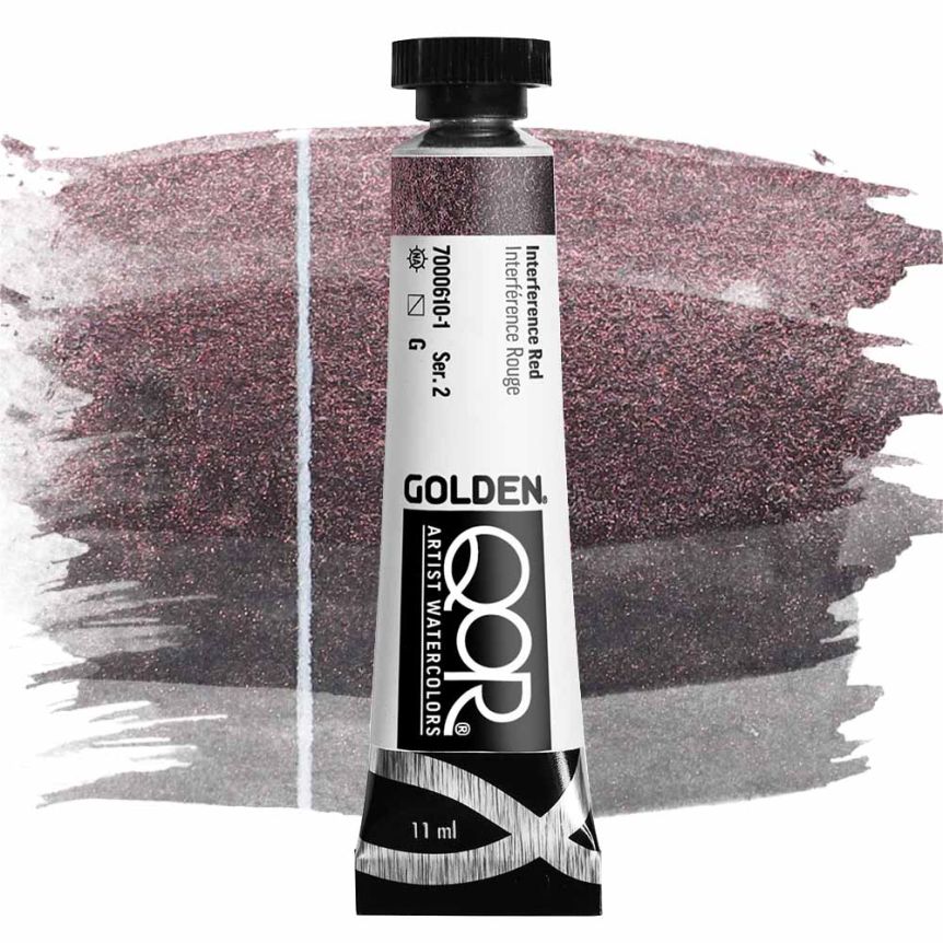 QoR Watercolor Paint - Interference Red, 11ml Tube