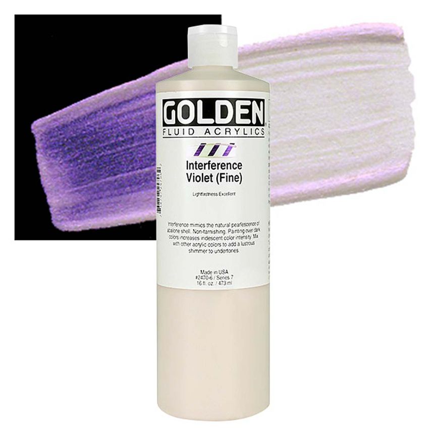GOLDEN Fluid Acrylics Interference Violet (Fine), 16oz