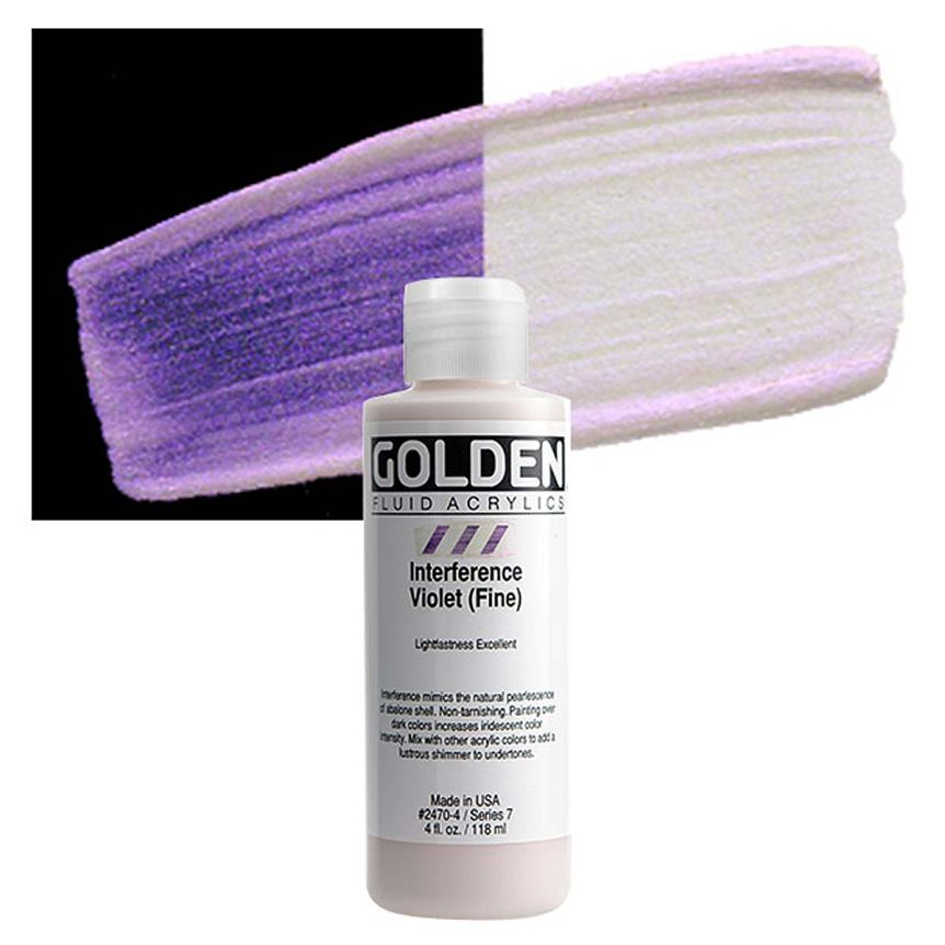 GOLDEN Fluid Acrylics Interference Violet (Fine), 4oz