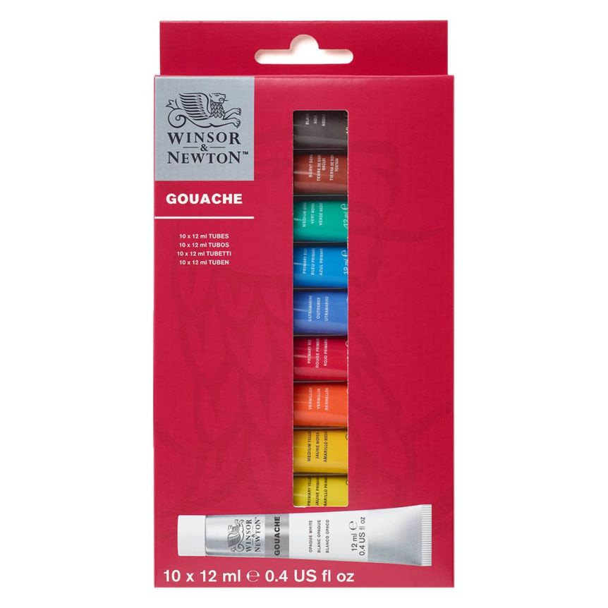 NEW 12 Brilliant Colours x 12ml DESIGNER GOUACHE PAINT TUBES SET Paints  Painting