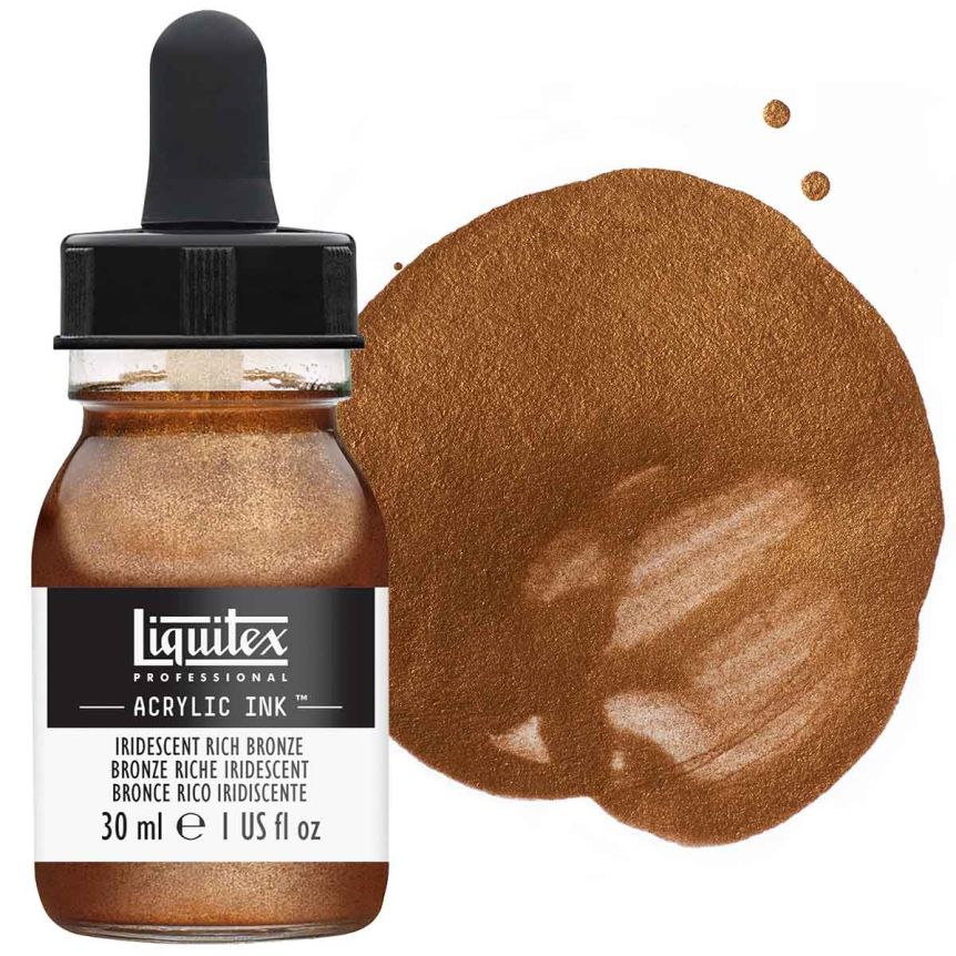 Liquitex Acrylic Ink - Iridescent Rich bronze, 30ml Bottle