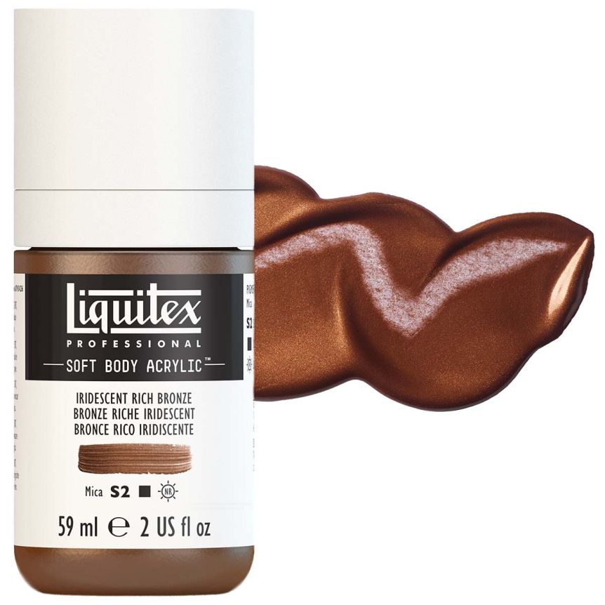 Liquitex Professional Soft Body Acrylic - Iridescent Rich Bronze, 2oz Bottle