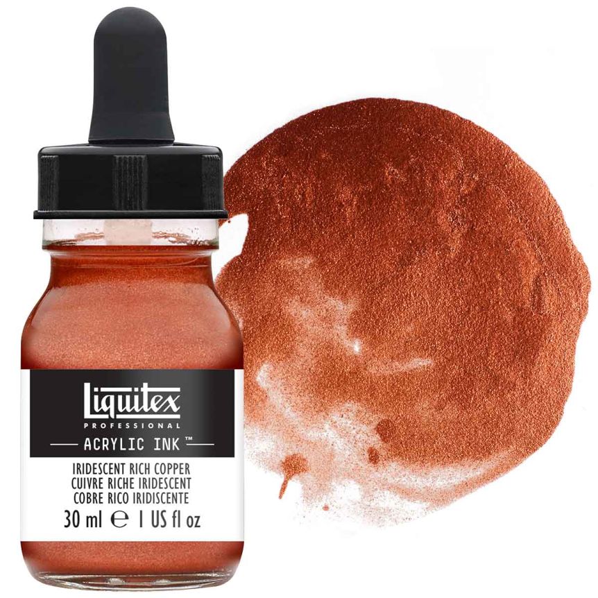 Liquitex Acrylic Ink - Iridescent Rich Copper, 30ml Bottle
