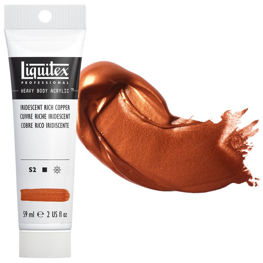 Liquitex Heavy Body Acrylic - Iridescent Rich Copper, 2oz Tube