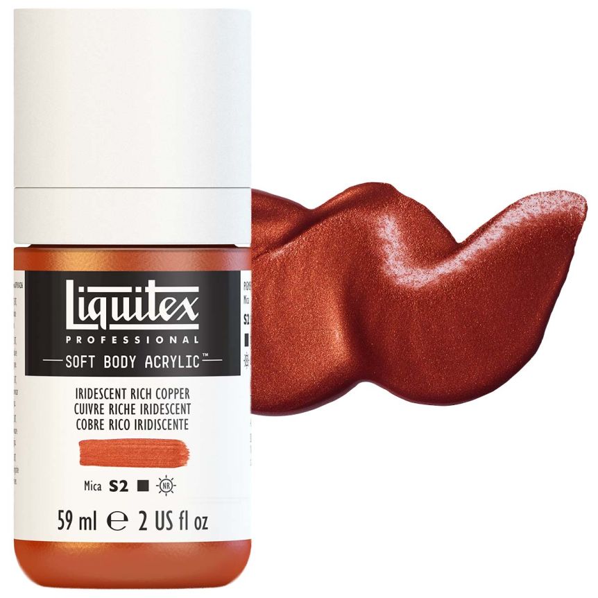 Liquitex Professional Soft Body Acrylic - Iridescent Rich Copper, 2oz Bottle