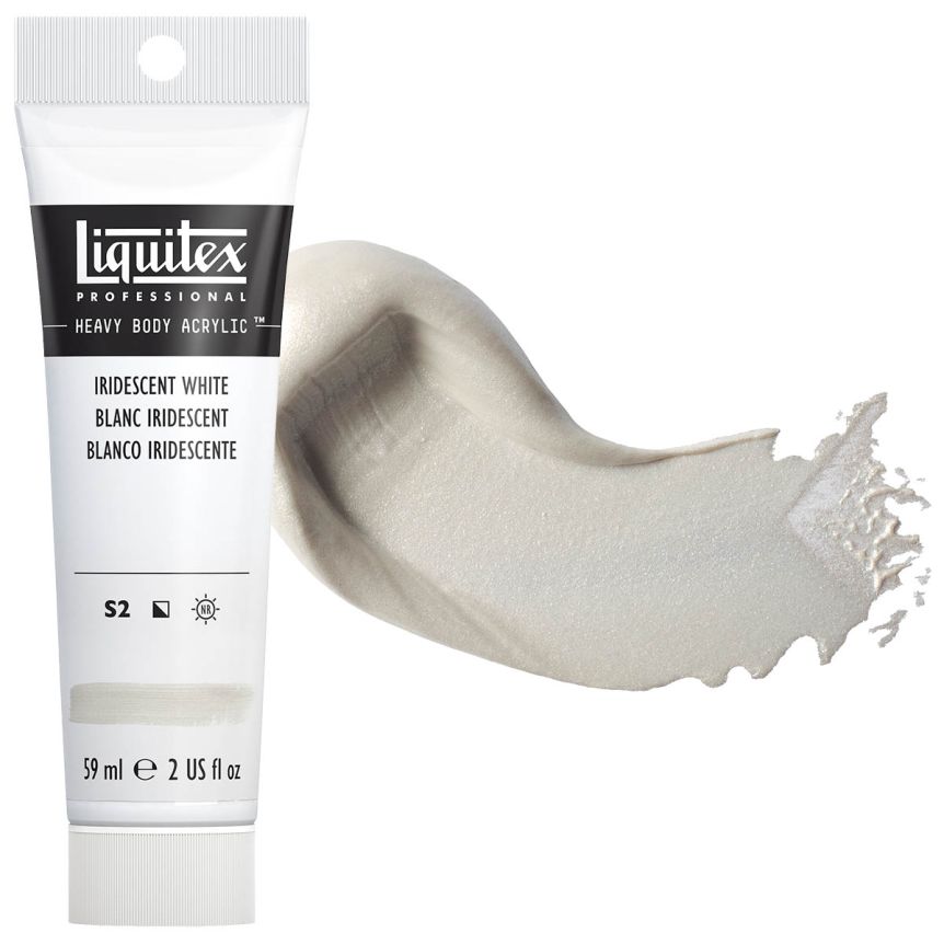 Liquitex Heavy Body Acrylic - Iridescent White, 2oz Tube