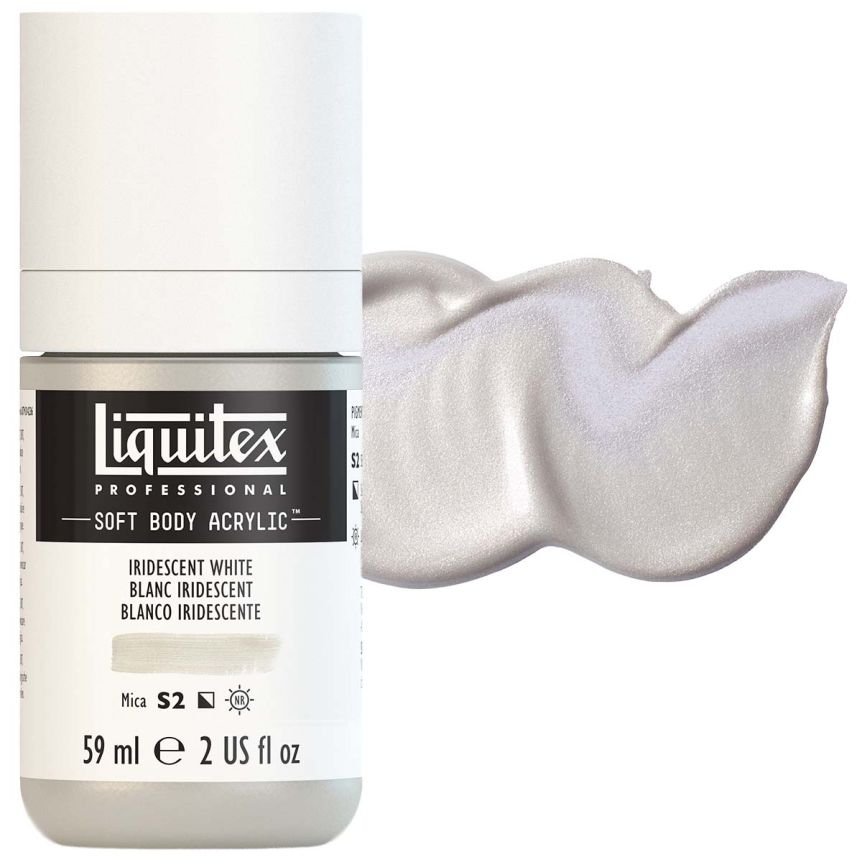 Liquitex Professional Soft Body Acrylic - Iridescent White, 2oz Bottle