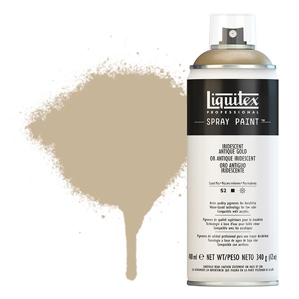 Liquitex Professional Spray Paint 400ml Can - Iridescent Antique Gold
