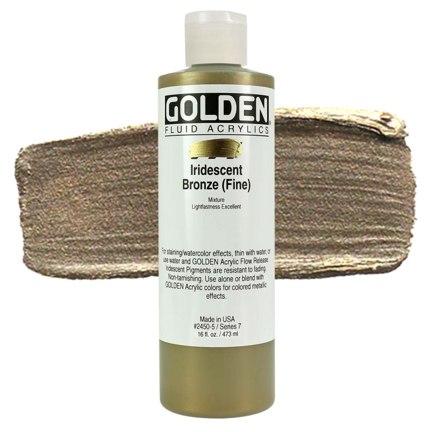 GOLDEN Fluid Acrylics Iridescent Bronze (Fine), 16oz