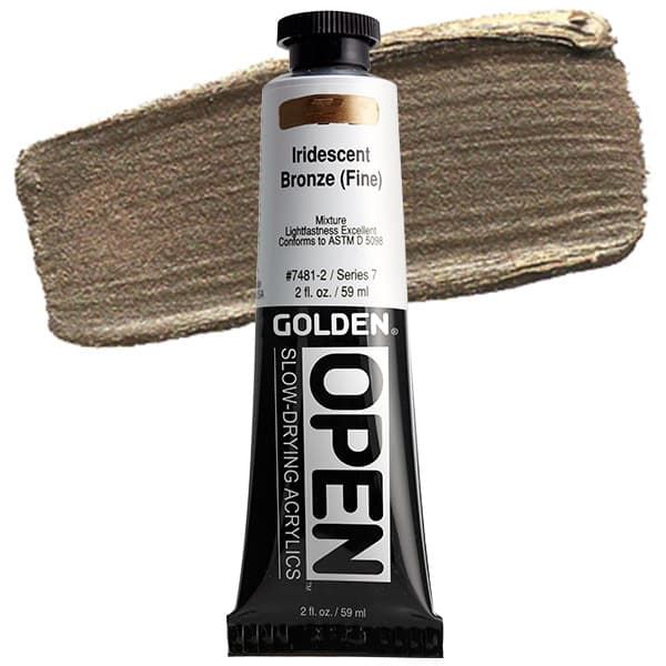 GOLDEN Open Acrylic Paints Iridescent Bronze (Fine) 2 oz