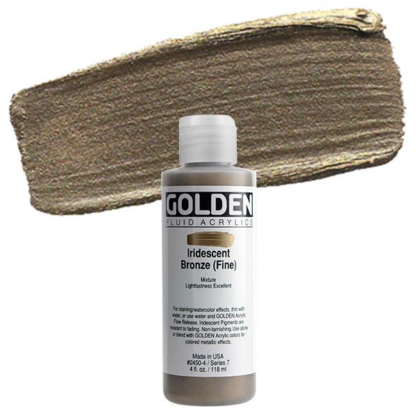 Golden Fluid Acrylic Iridescent Bronze (Fine) 8 oz