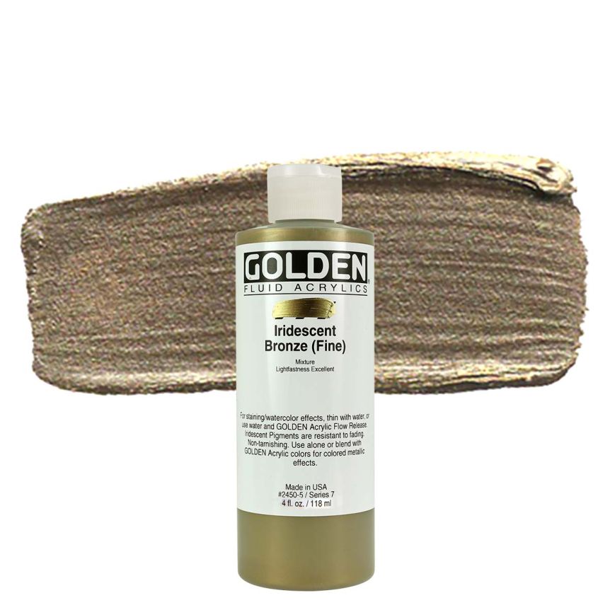 GOLDEN Fluid Acrylics Iridescent Bronze (Fine), 4oz