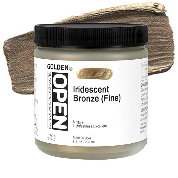 GOLDEN Open Acrylic Paints Iridescent Bronze (Fine) 8 oz