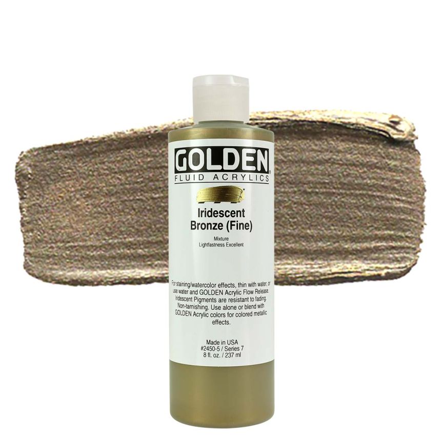 GOLDEN Fluid Acrylics Iridescent Bronze (Fine), 8oz