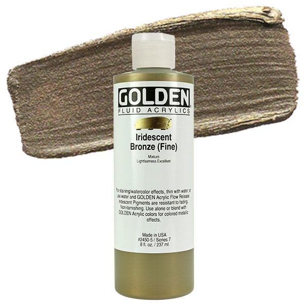 GOLDEN Fluid Acrylics Iridescent Bronze (Fine) 8 oz Jerry's Artarama
