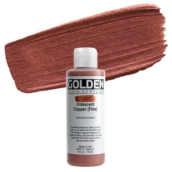 Golden Fluid Acrylic 4 oz Bottle - Iridescent Copper (Fine)