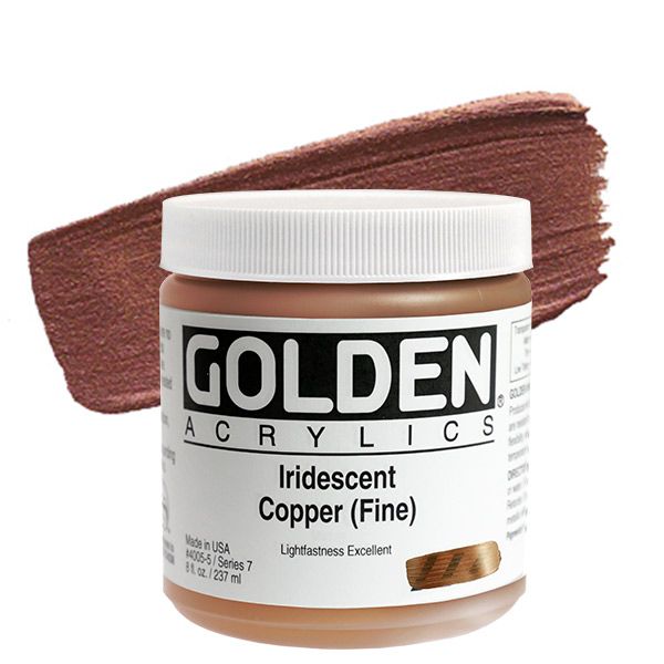 GOLDEN Heavy Body Acrylic 8 oz Jar - Iridescent Copper