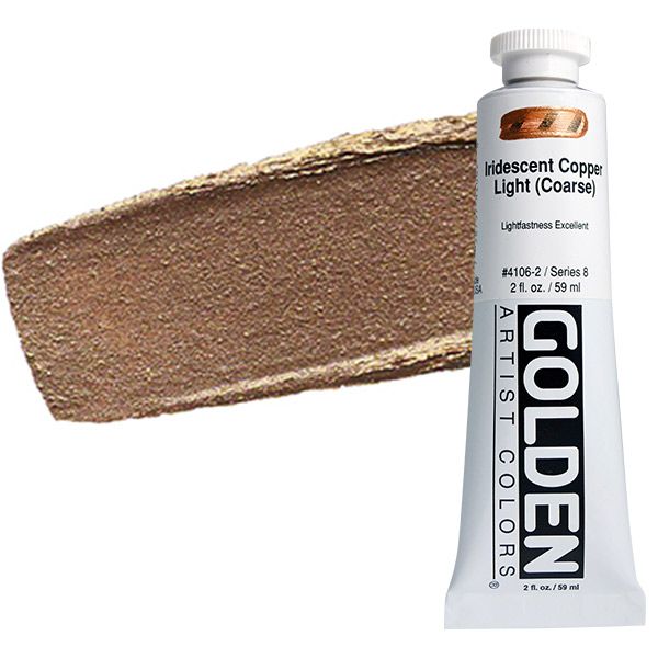 GOLDEN Heavy Body Acrylics - Iridescent Copper Light (Coarse), 2oz Tube