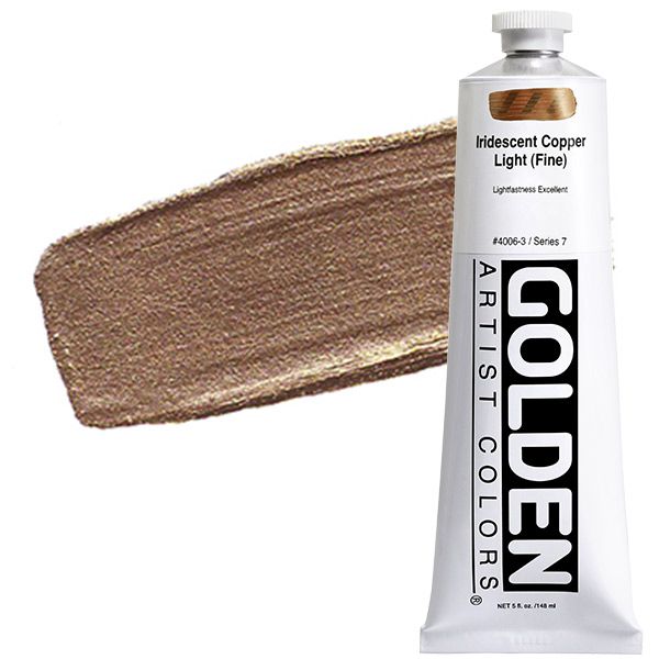 GOLDEN Heavy Body Acrylics - Iridescent Copper Light, 5oz Tube