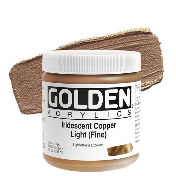 GOLDEN Heavy Body Acrylic 8 oz Jar - Iridescent Copper Light