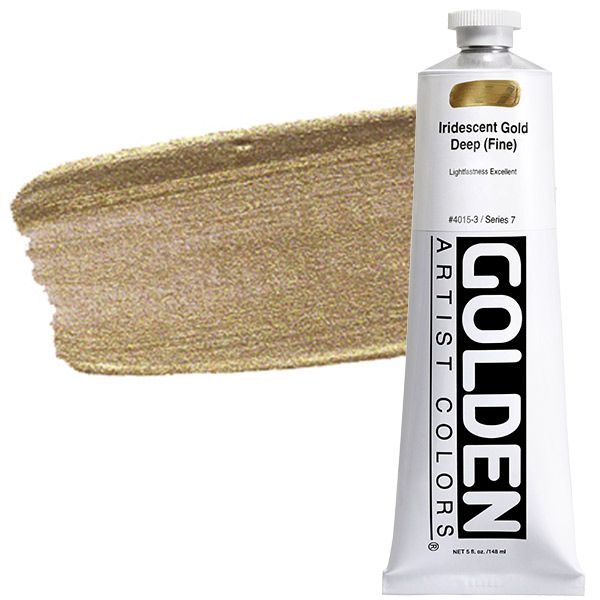 GOLDEN Heavy Body Acrylic 5 oz Tube - Iridescent Gold Deep