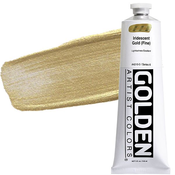 GOLDEN Heavy Body Acrylic 5 oz Tube - Iridescent Gold