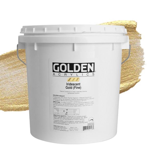 Golden Heavy Body Acrylic - Iridescent Gold Deep (Fine) 2 oz.