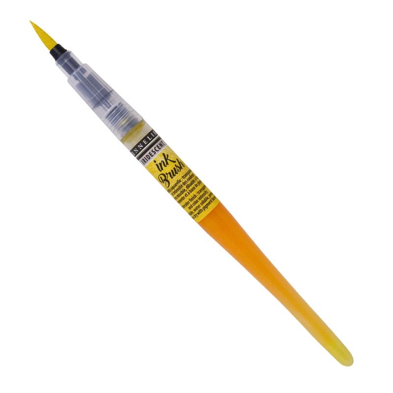 Sennelier Watercolor Ink Brush 6.5ml Iridescent Lemon Yellow