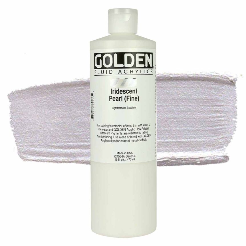GOLDEN Fluid Acrylics Iridescent Pearl (Fine), 16oz