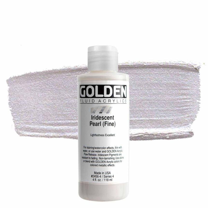 GOLDEN Fluid Acrylics Iridescent Pearl (Fine), 4oz