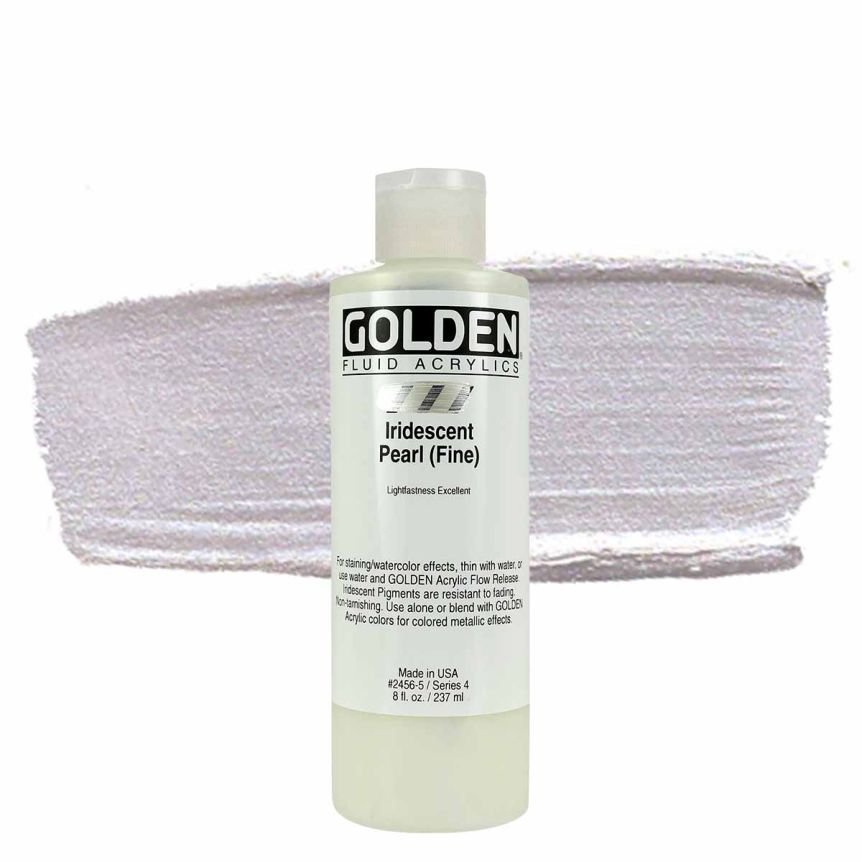 GOLDEN Fluid Acrylics Iridescent Pearl (Fine), 8oz