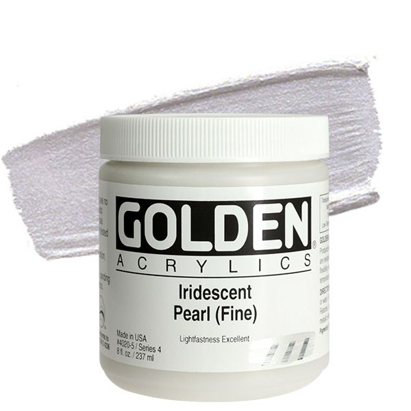 GOLDEN Heavy Body Acrylic 8 oz Jar - Iridescent Pearl