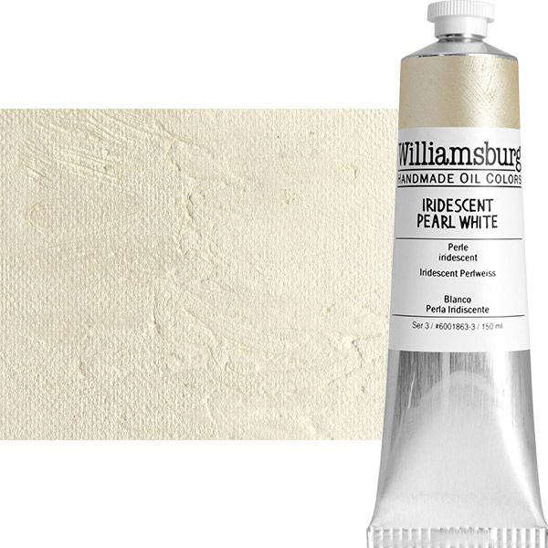 Williamsburg Handmade Oil Paint - Iridescent Pearl White, 150ml Tube