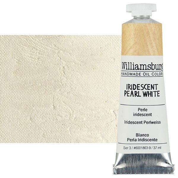 Williamsburg Handmade Oil Paint - Iridescent Pearl White, 37ml Tube