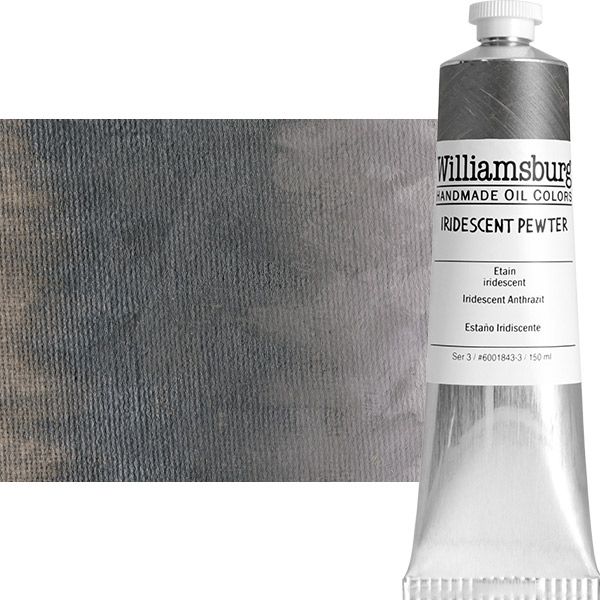 Williamsburg Handmade Oil Paint - Iridescent Silver, 150ml Tube