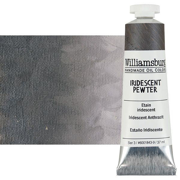 Williamsburg Handmade Oil Paint - Iridescent Pewter, 37ml Tube