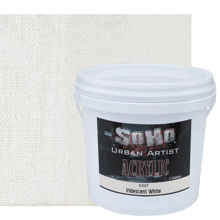 SoHo Urban Artists Heavy Body Acrylic - Iridescent White, 1 Gallon