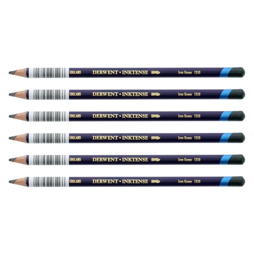 Derwent Inktense Pencil - Iron Green (Box of 6)
