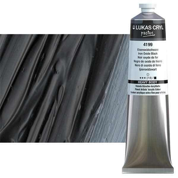 Iron Oxide Black 200ml LUKAS CRYL Pastos Acrylics