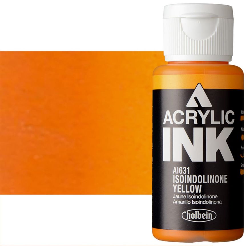 Holbein Acrylic Ink - Isoindolinone Yellow, 30ml