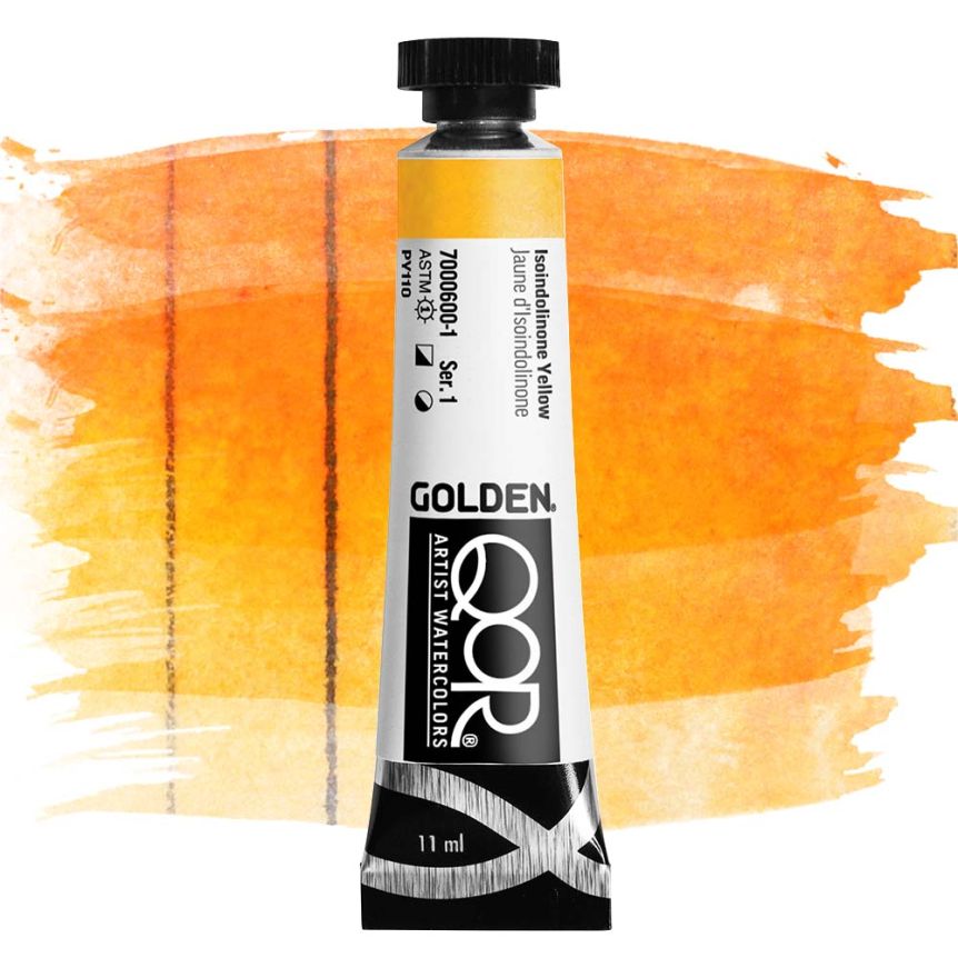 QoR Watercolor Paint - Isoindolinone Yellow, 11ml Tube